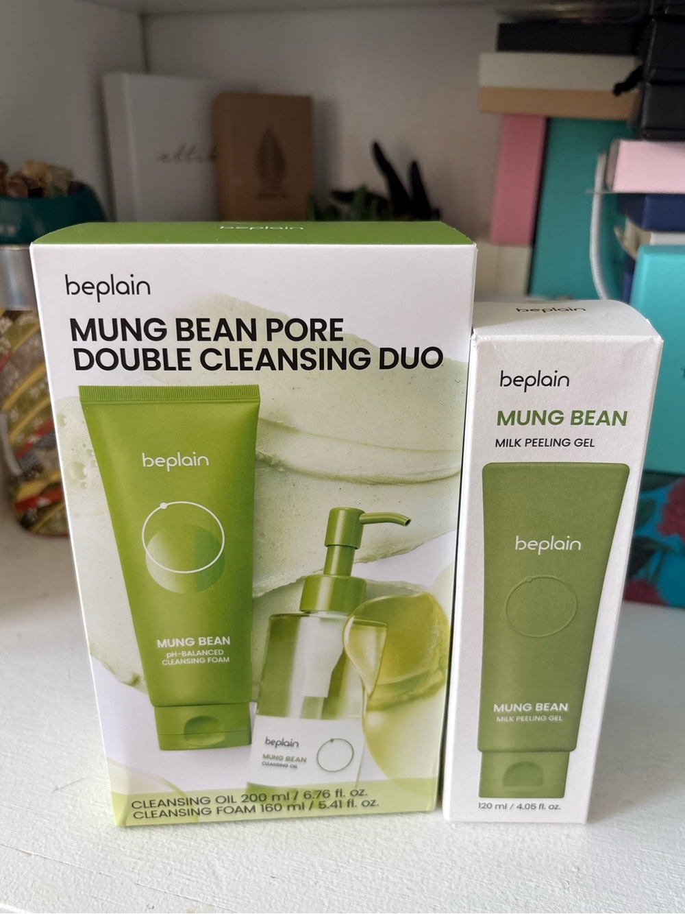 Beplain Mung Bean Triple Cleansing 3PC Set (Oil, Foam, Peel)